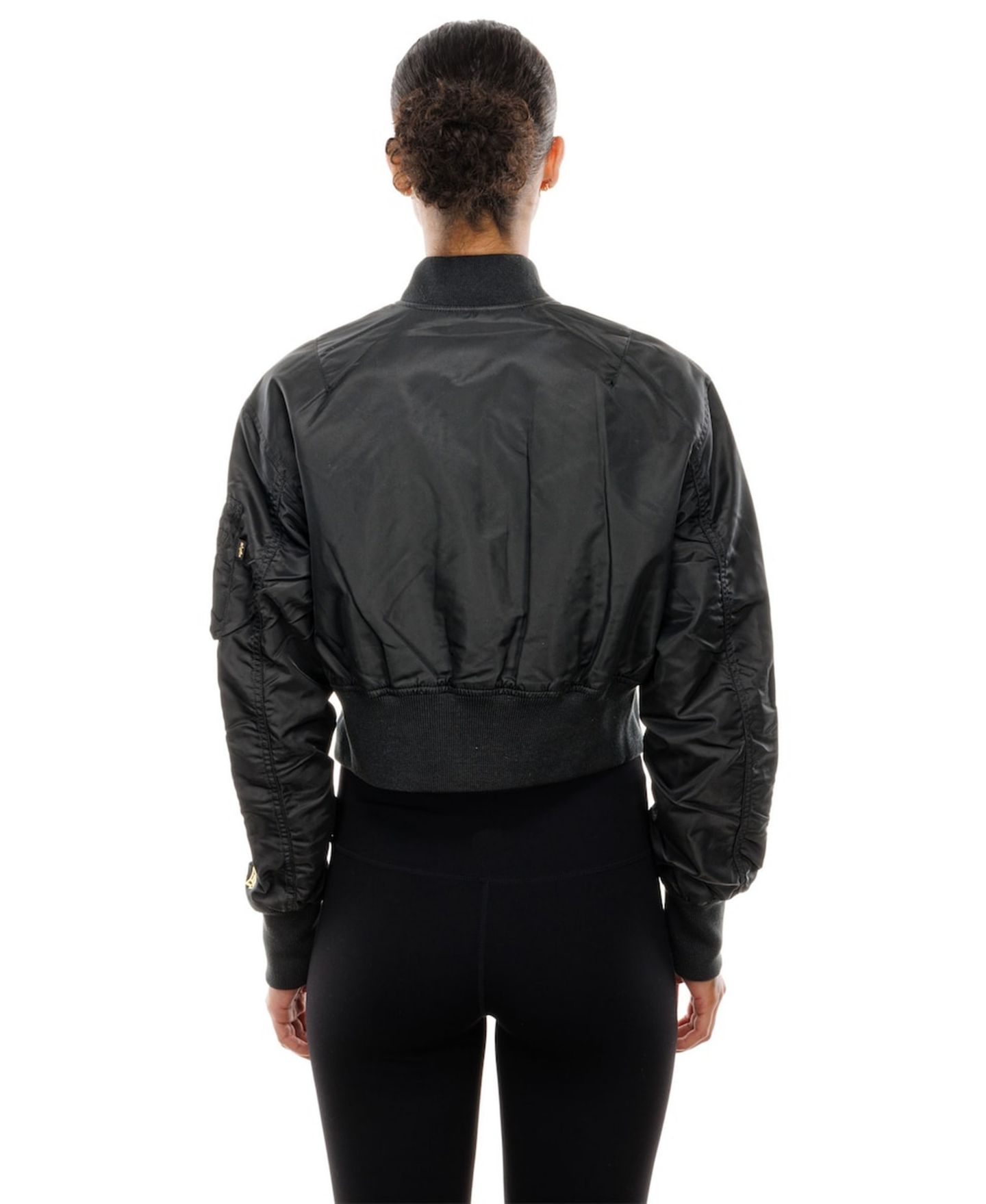 Женская куртка New Era X Alpha Industries Black New York Mets Cropped Full-Zip — фото 8