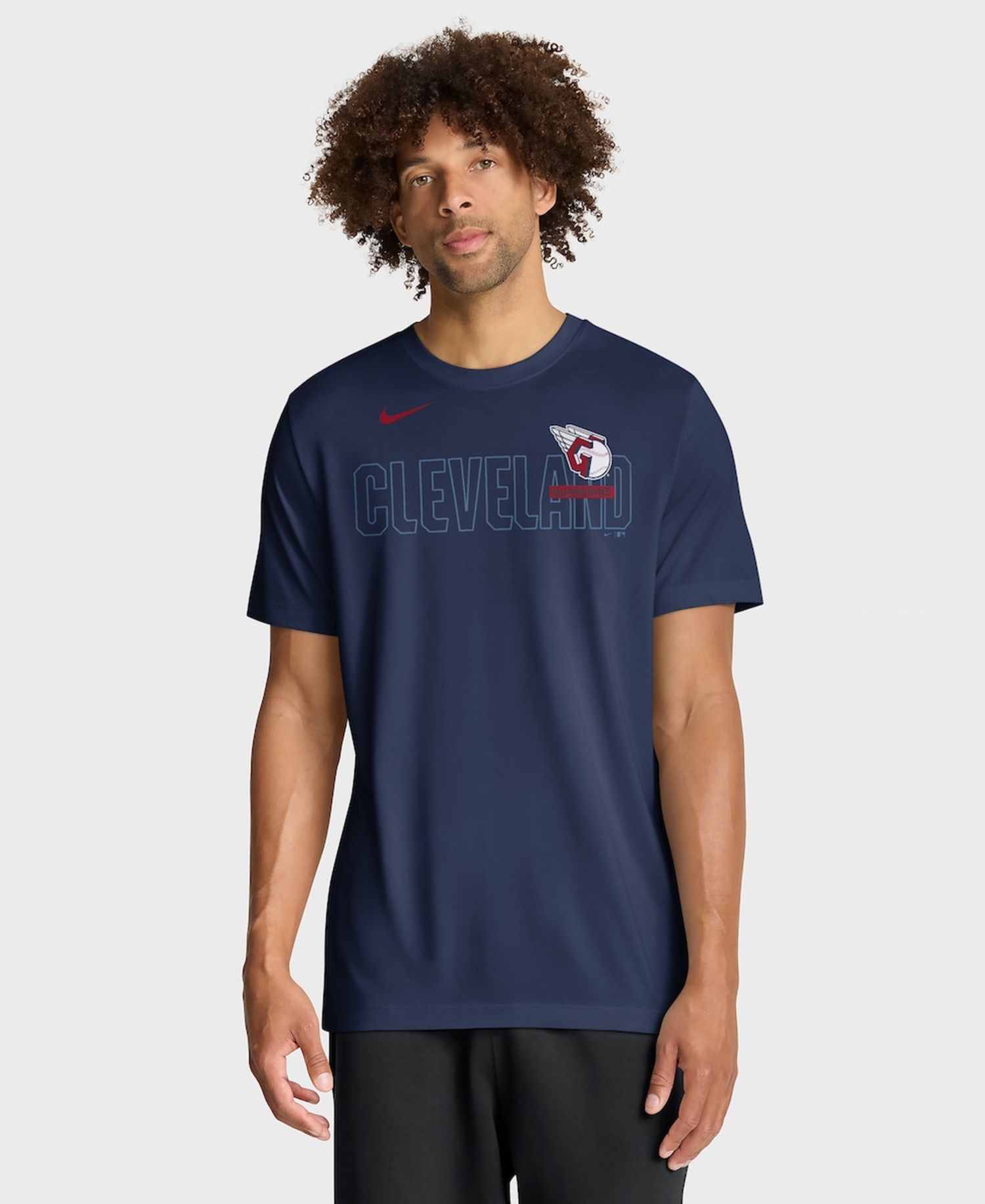 Men's Navy Cleveland Guardians Knockout Team Legend Dri-FIT T-Shirt