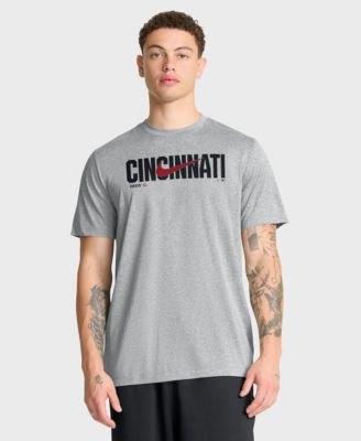 Men's Heather Gray Cincinnati Reds Swoosh Legend Dri-FIT T-Shirt