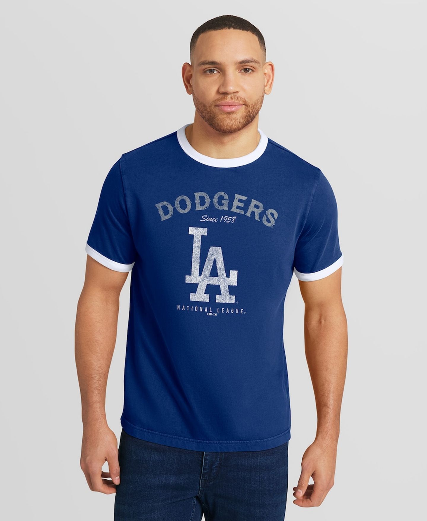 Мужская футболка Darius Rucker Collection By Fanatics Royal Los Angeles Dodgers Washed Ringer — фото 5