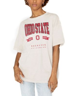 Women's White Ohio State Buckeyes Get Goin' Oversized T-Shirt