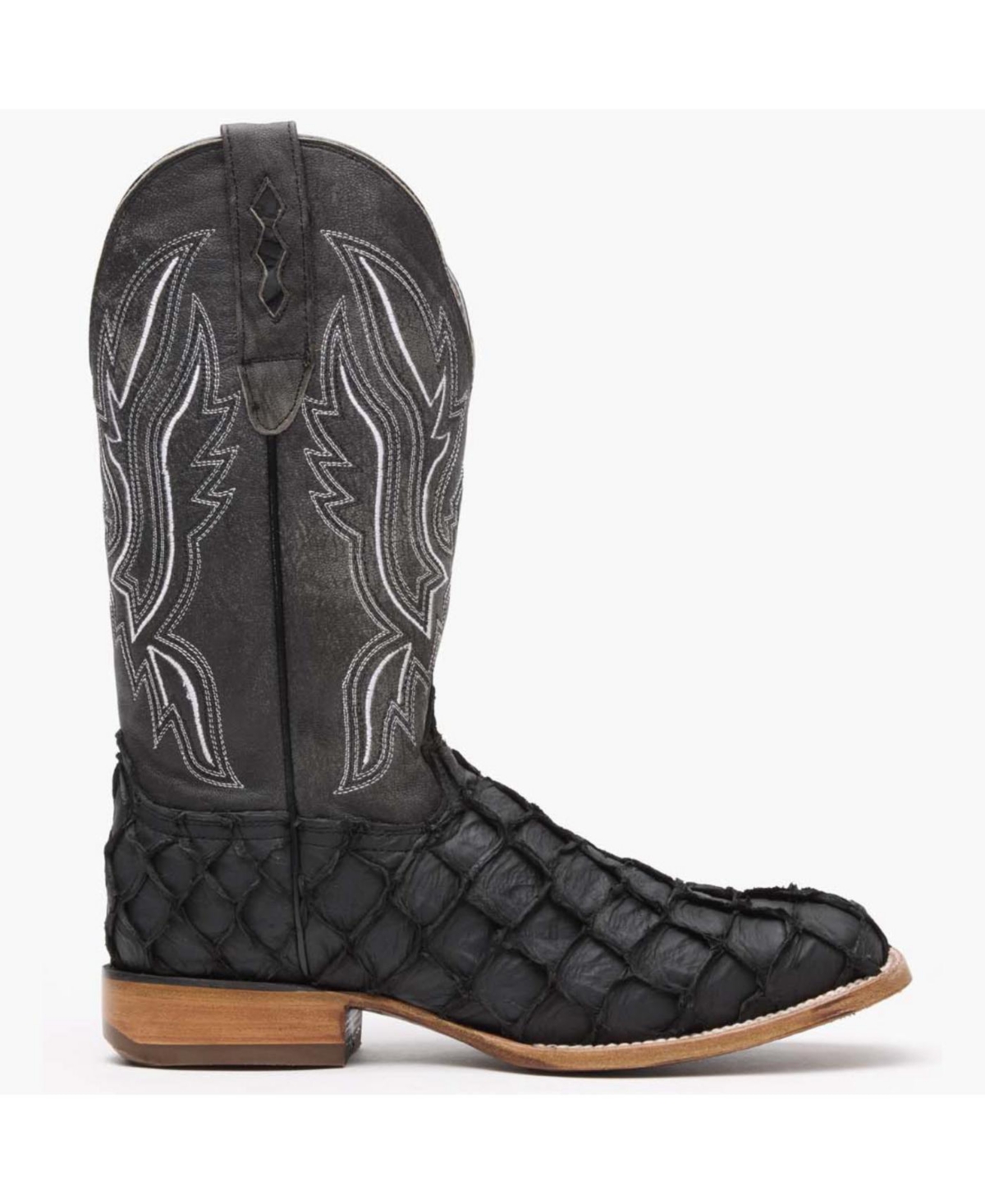 Durango Men's Premium Exotics Matte Black Pirarucu Western Boot