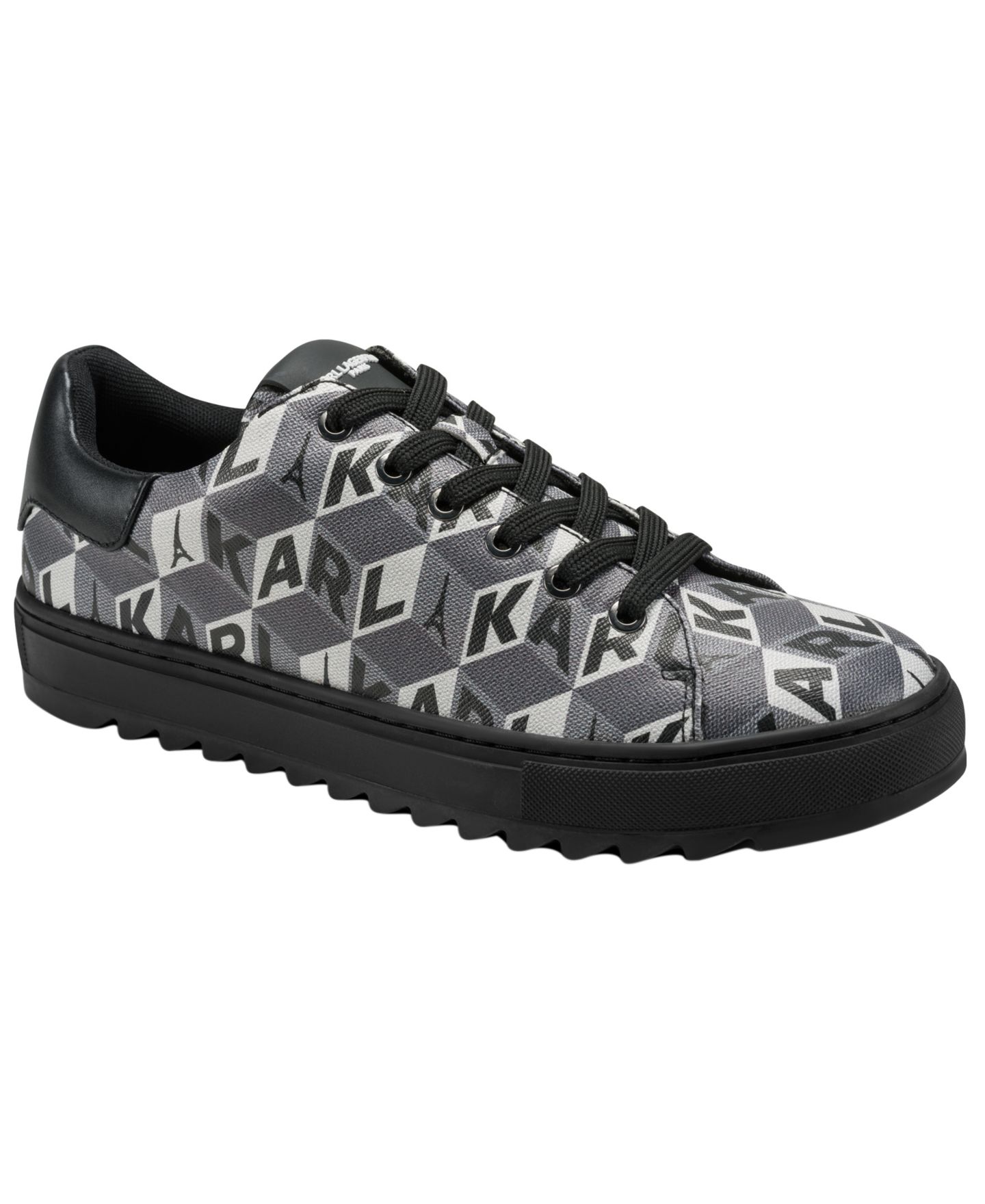 Мужские кроссовки KARL LAGERFELD PARIS Karl Lagerfeld Michel Logo Lace-Up, цвет: Серый — фото 1