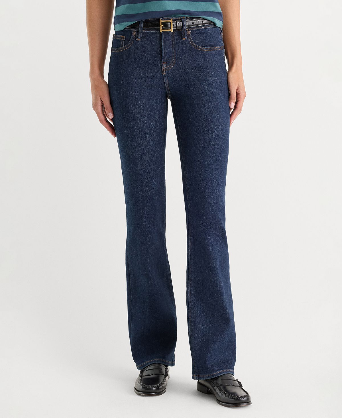 Good American Women's Good Low-Rise Bootcut Jeans view 1 — MAYCSS fashion products