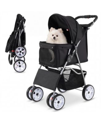 4 Wheel Pet Stroller for Small Dogs and Cats up to 33 lbs