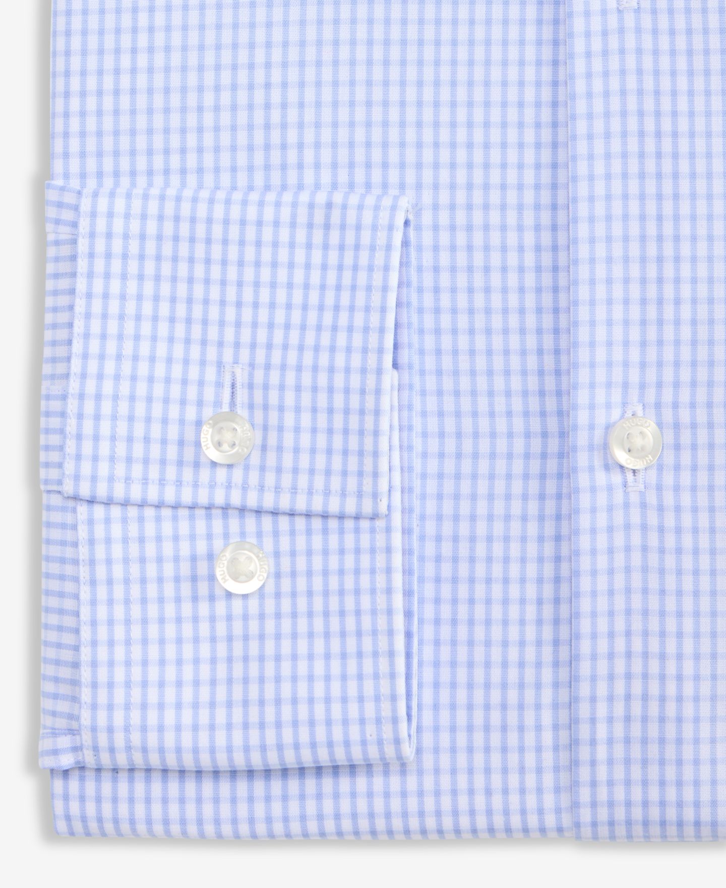 Мужская рубашка Hugo Boss Kenno Slim-Fit Dress Shirt, цвет: Пастельный синий — фото 6