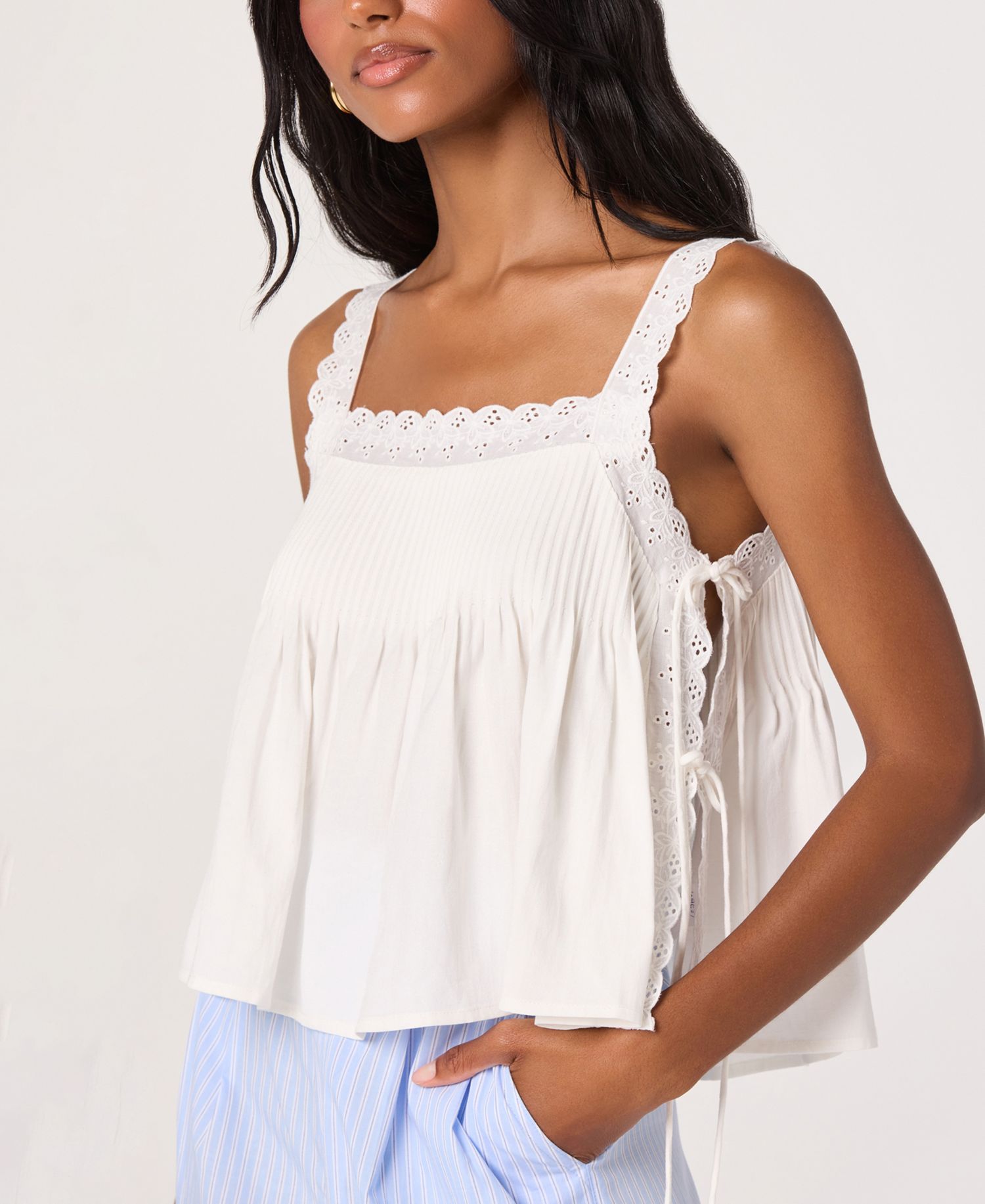 Women's Side-Tie Sleeveless Top