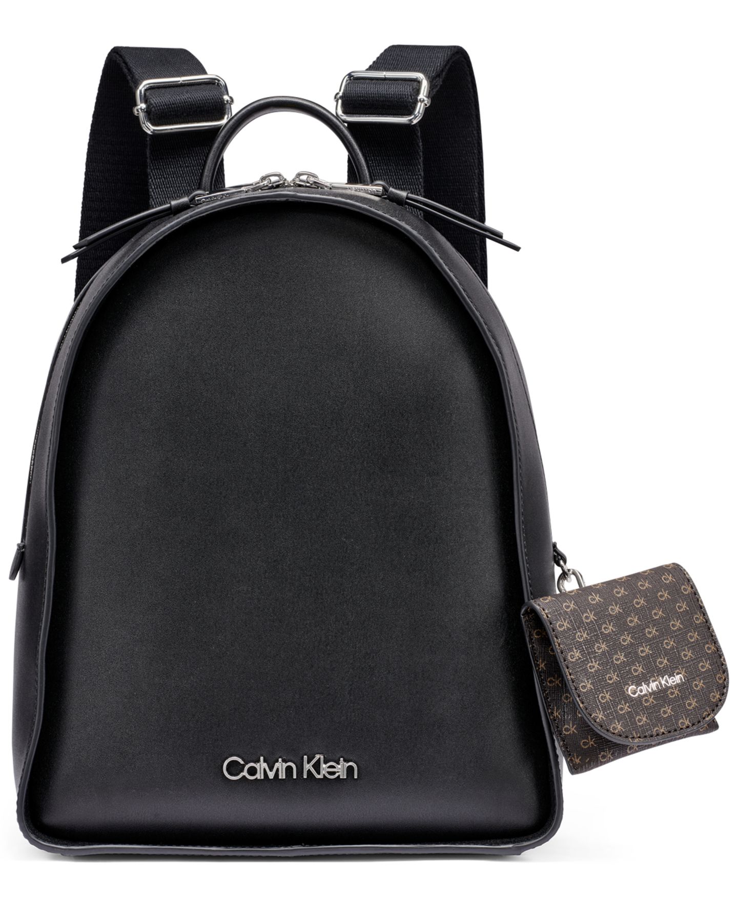 Рюкзак Calvin Klein Kyren Zipper Messenger, цвет: Чёрный / Серебряный — фото 1