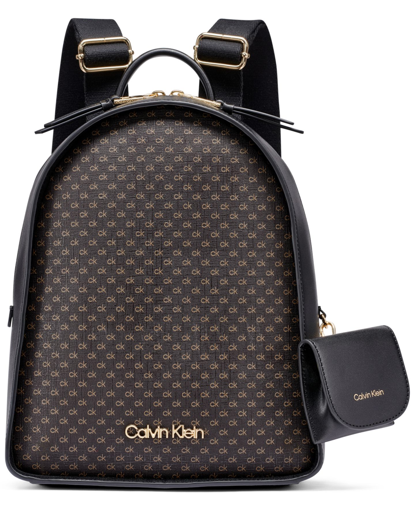 Рюкзак Calvin Klein Kyren Adjustable Strap Messenger, цвет: Коричневый хаки / Чёрный — фото 1