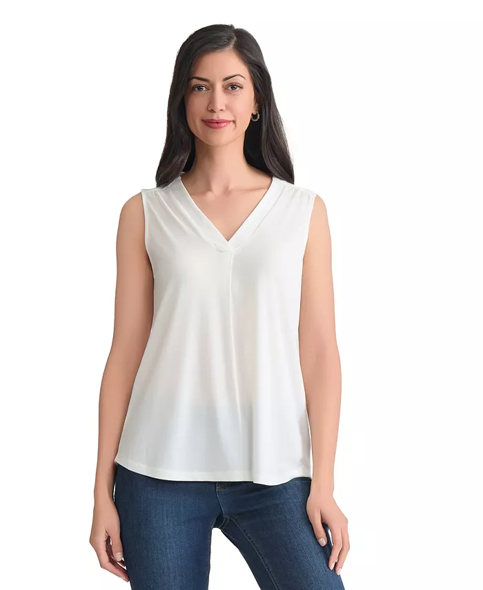 Women's Crepe Sleeveless V-Neck Top