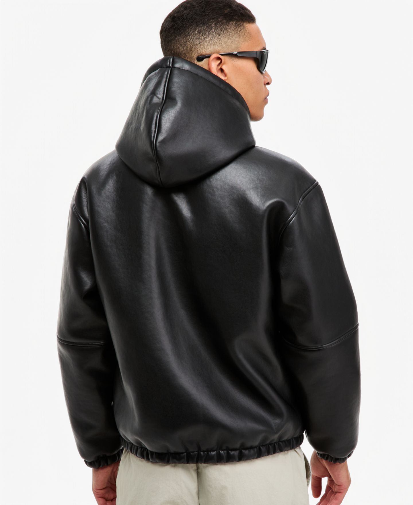 Мужское худи Mode of One Relaxed Sherpa Full-Zip, цвет: Глубокий чёрный — фото 4