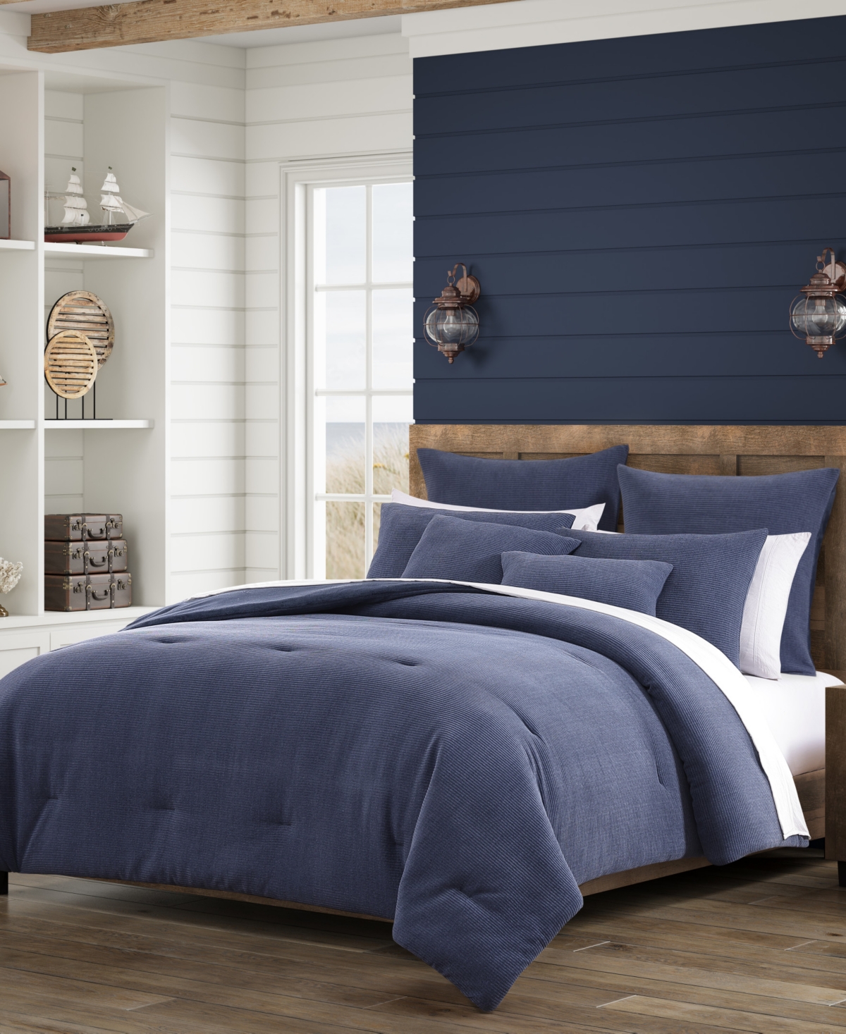 Salt Life Riverside Solid 3-Piece Comforter Set, King/California King