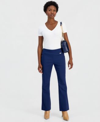 Petite Mid-Rise Bootcut Pants, Petite & Petite Short