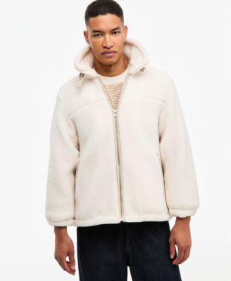Men's Relaxed-Fit Sherpa Hooded Jacket