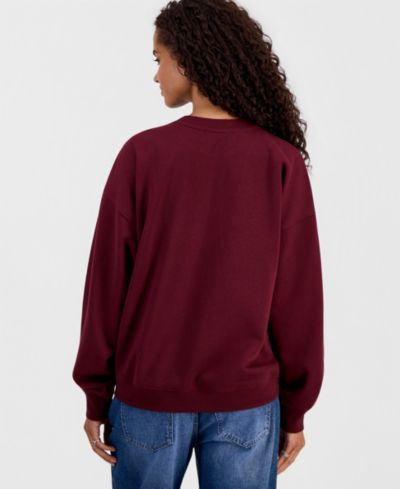 Hooked Up by IOT NEW! Juniors' Thankful Embroidered Sweatshirt