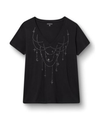 Women's Plus Size Classic Cotton V-Neck Tee