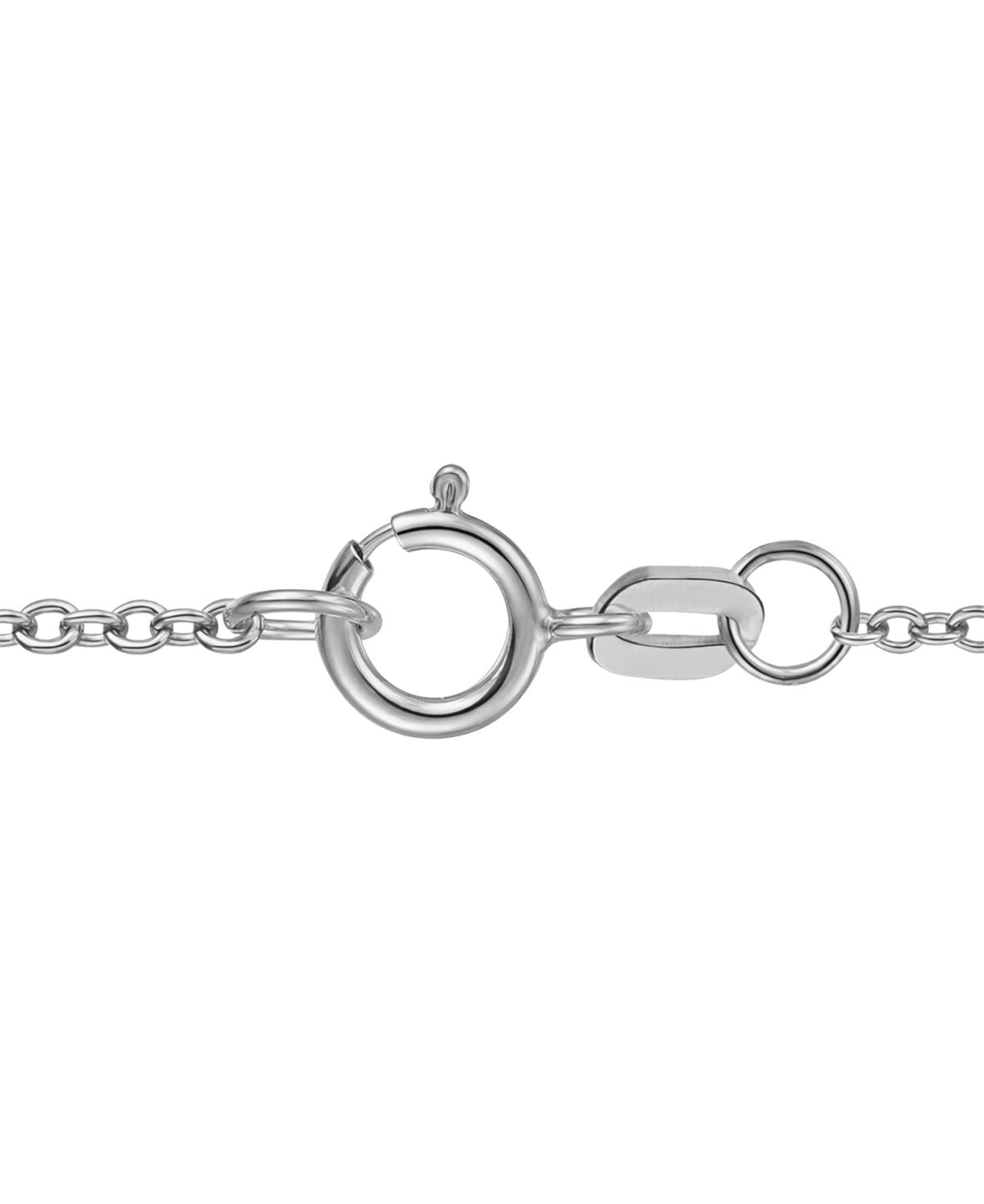 Macy's Lab-Grown Sapphire (1-3/4 ct. t.w.) & Lab-Grown White Sapphire (1/10 ct. t.w.) Pendant Necklace in Sterling Silver