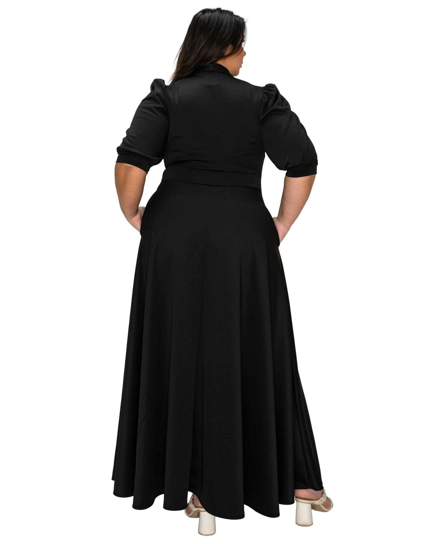 Женское платье L I V D Plus Size Farrah Donna, цвет: Чёрный — фото 3