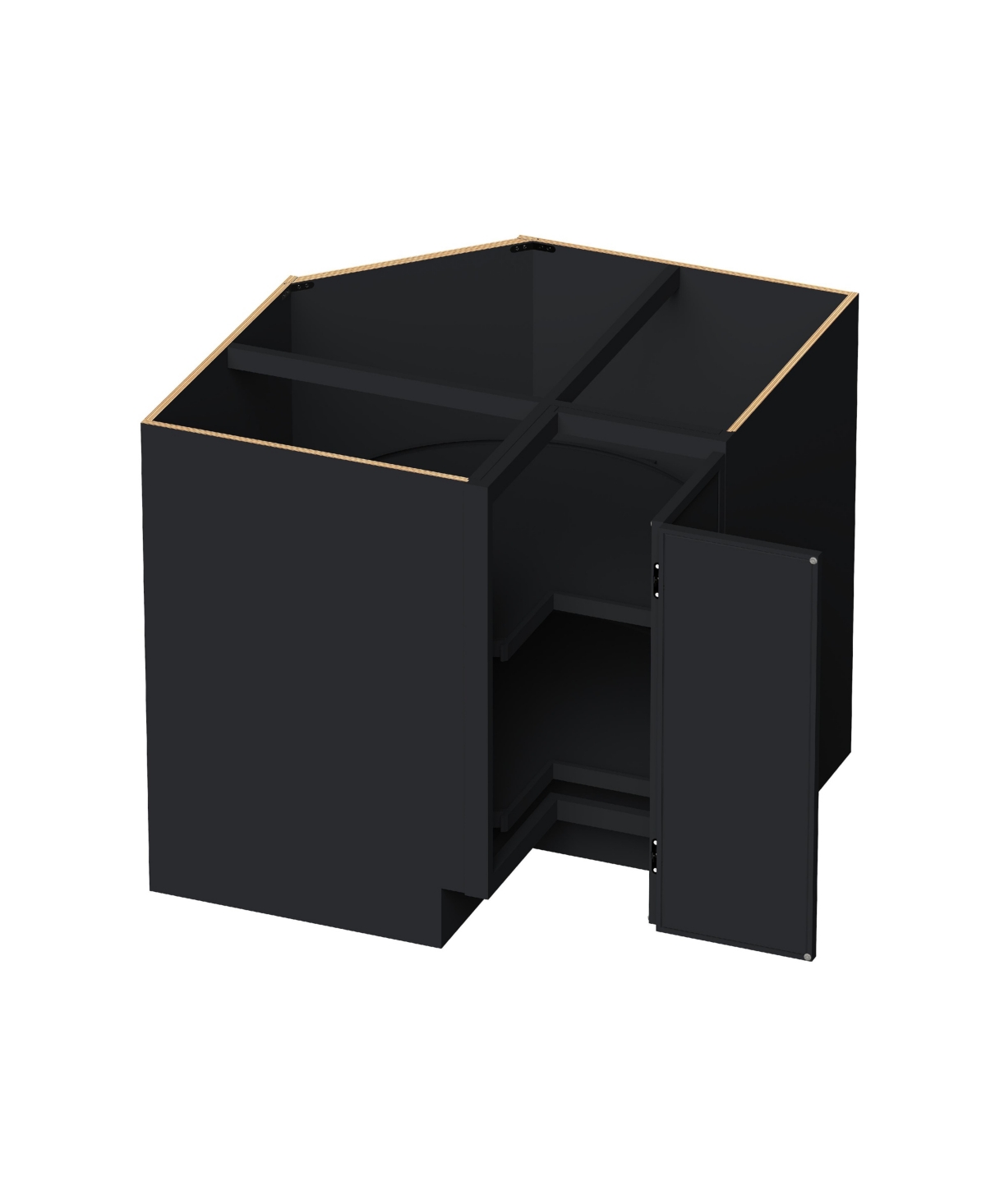 Boyel Living 36 Inch Lazy Susan Base Cabinet, Ready to Assemble Kitchen Cabinet with Solid Wood Frame, Soft-Close Slides and Hinges