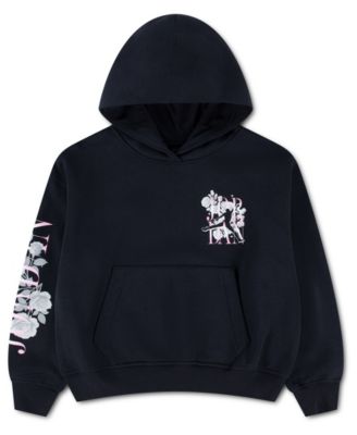 Girls' 7-16 Floral Stack Pullover Hoodie
