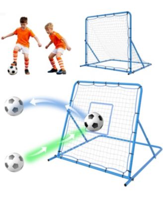 Dual Mode Soccer Goal and Rebounder Net, Adjustable Angle Training Net, Portable Soccer Practice Equipment for Backyard