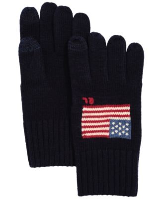 Men's Wool Blend RL Flag Knit Gloves