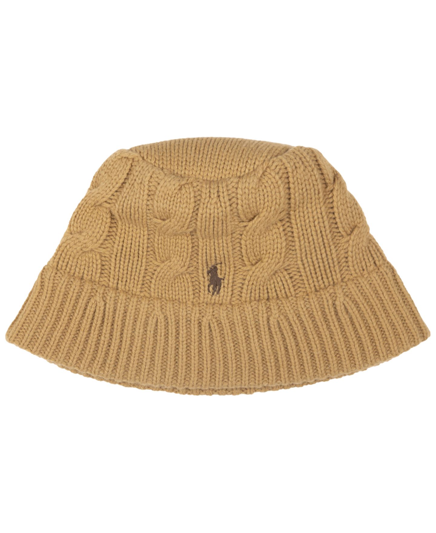 Мужская панама Polo Ralph Lauren Cable Knit Bucket Hat, цвет: Верблюжий — фото 1