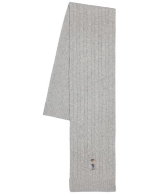 Men's Wool Blend Litchfield Bear Cable Knit Scarf