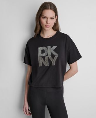 Women's Ombre Rhinestone Logo Crewneck T-Shirt