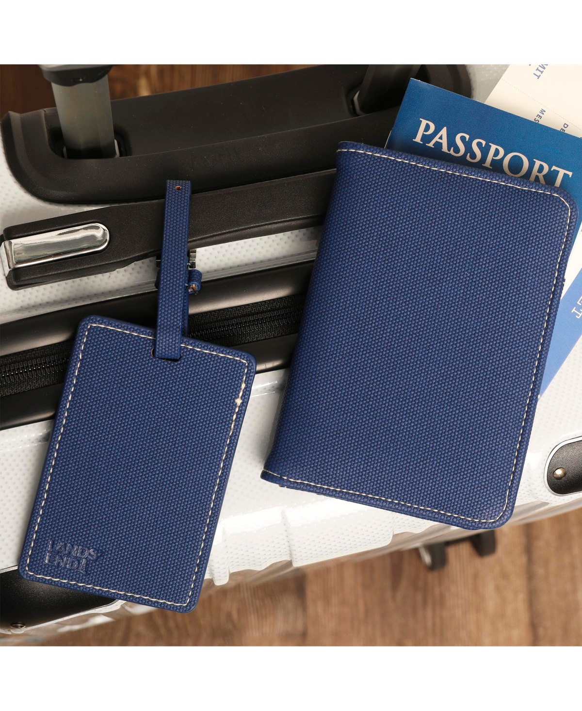Lands' End Passport Holder for Travel, Passport Cover for Men and Women, Travel Folio