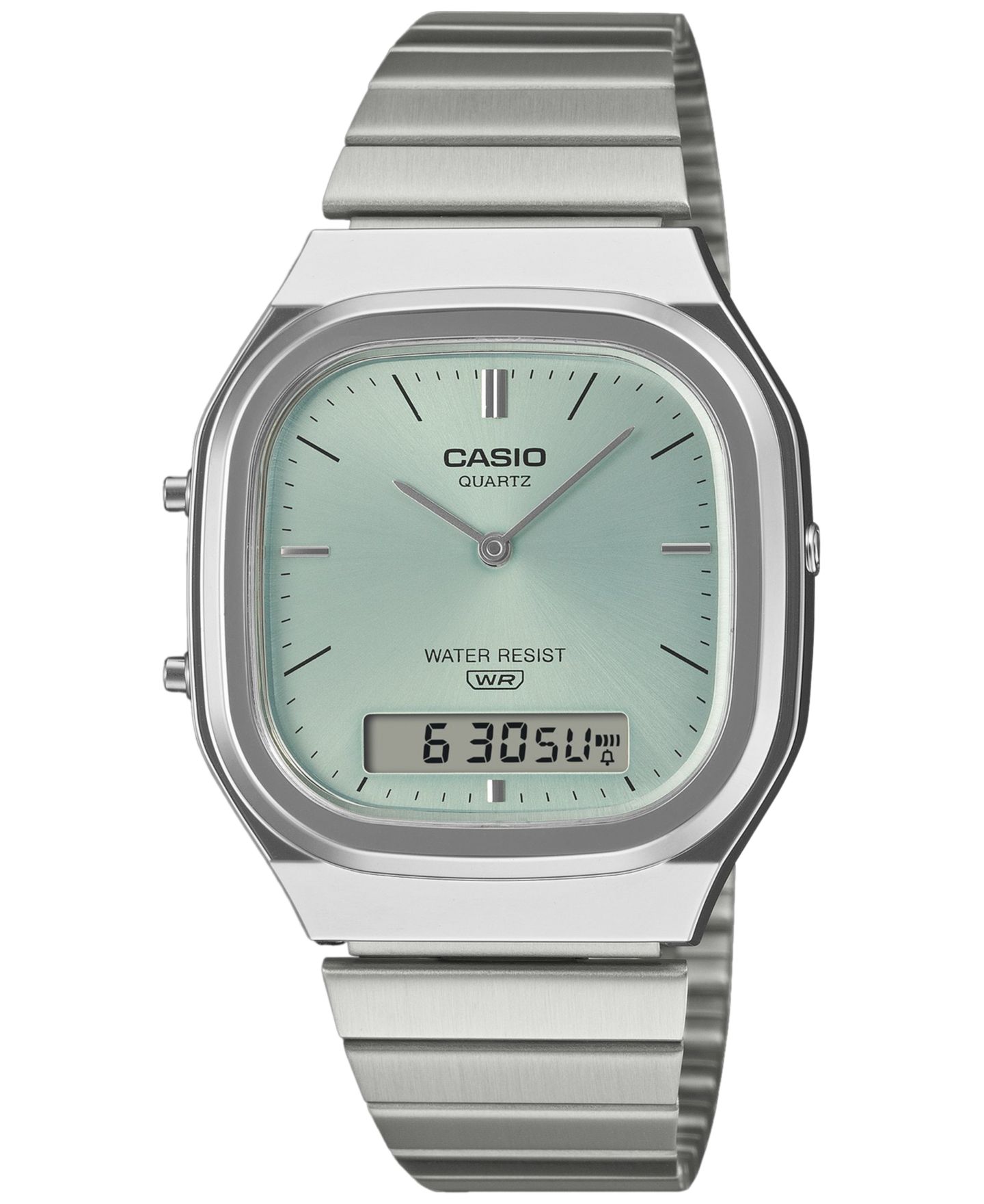 Мужские часы Casio Analog-Digital Stainless Steel Watch 35.8mm — фото 1