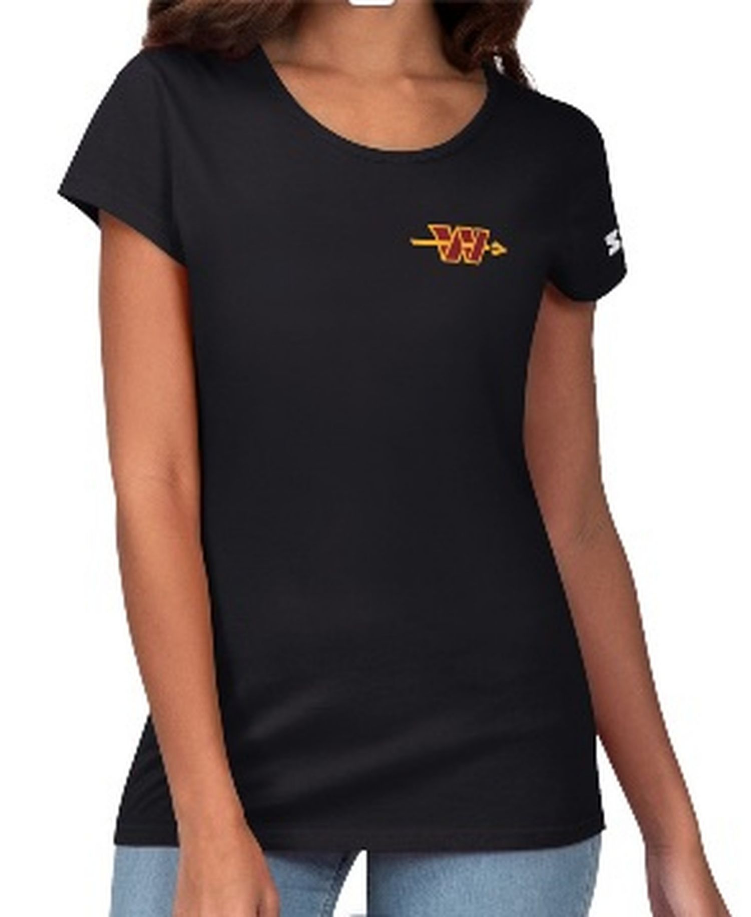 Women's Black Washington Commanders Endzone T-Shirt