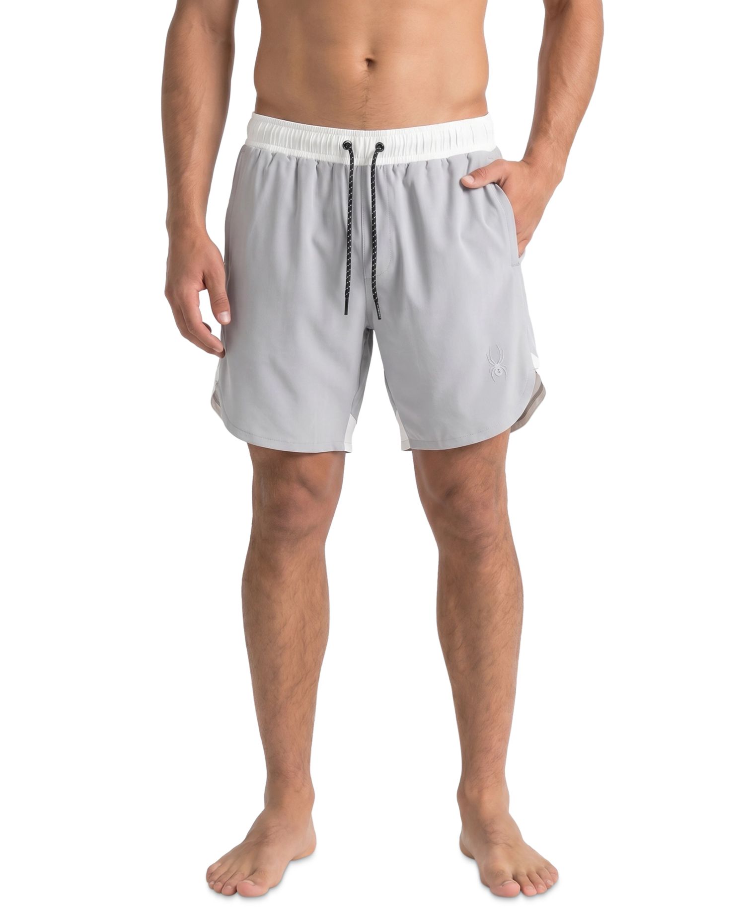 Men's Color-Block Scallop 7.5" Volley Swimsuit