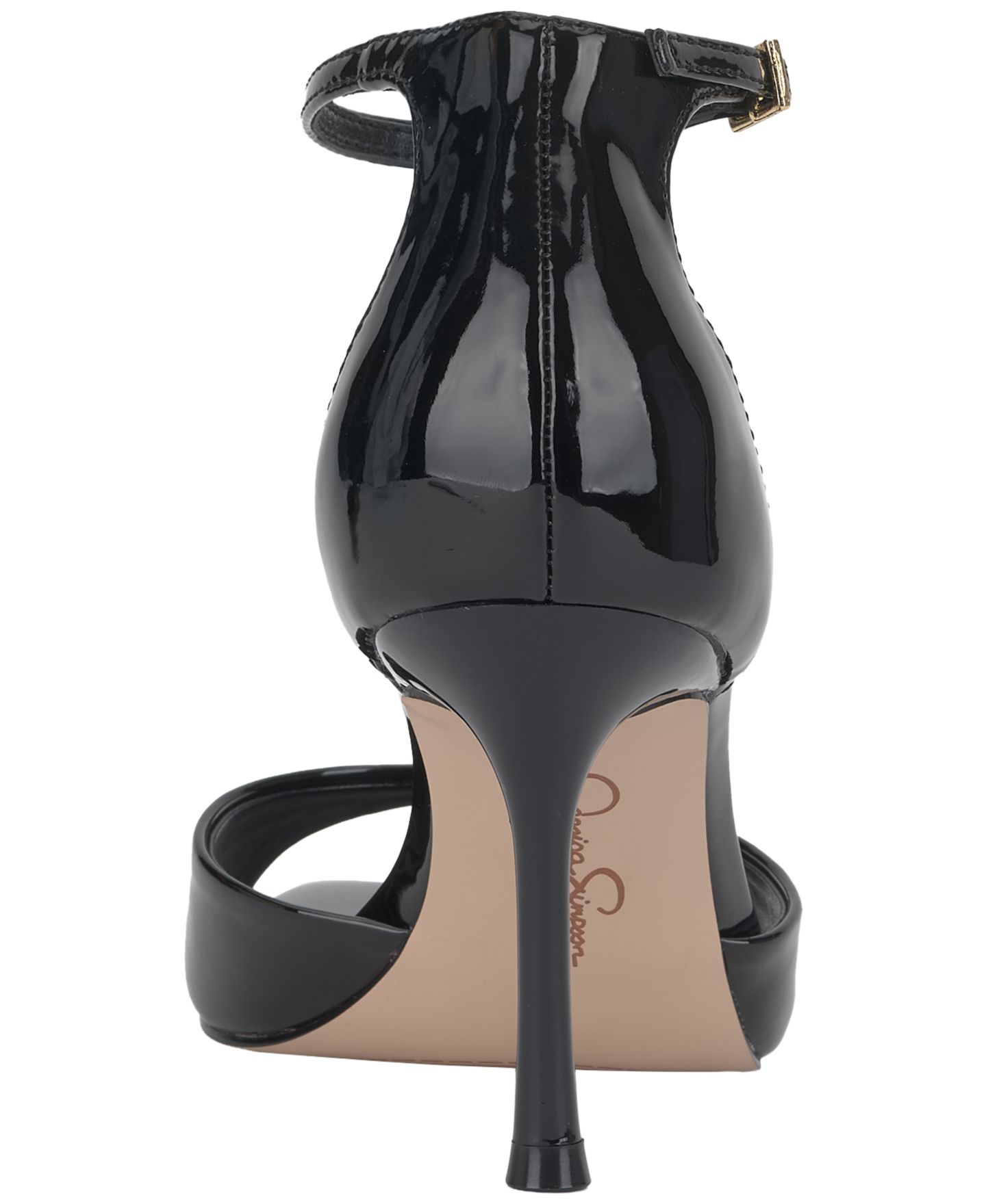 Женские сандалии Jessica Simpson Rovena Stiletto Dress Sandals, цвет: Чёрный лаковый — фото 3