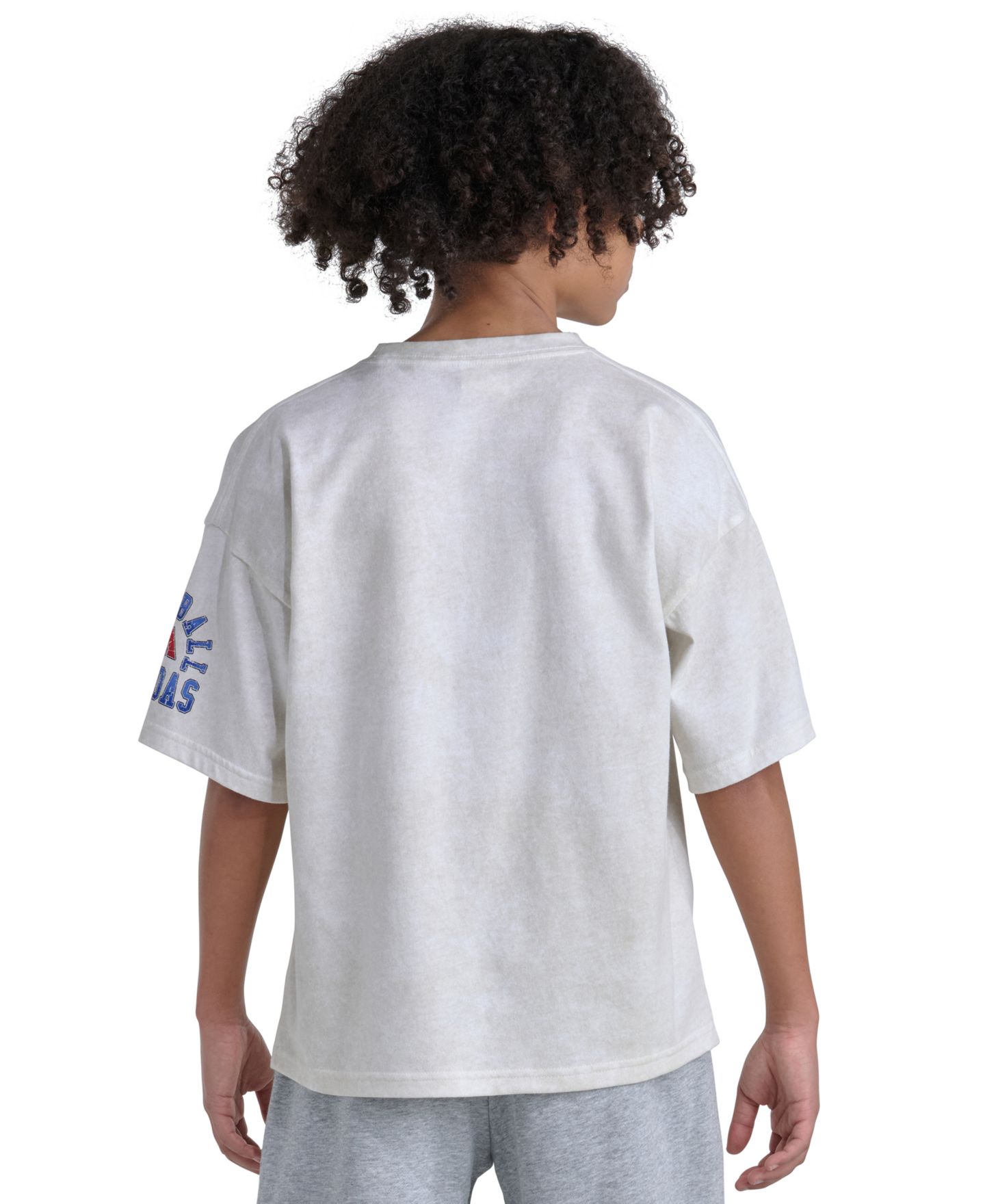 Футболка adidas Short-Sleeve Baseball T-Shirt для мальчиков, цвет: Молочный белый — фото 4