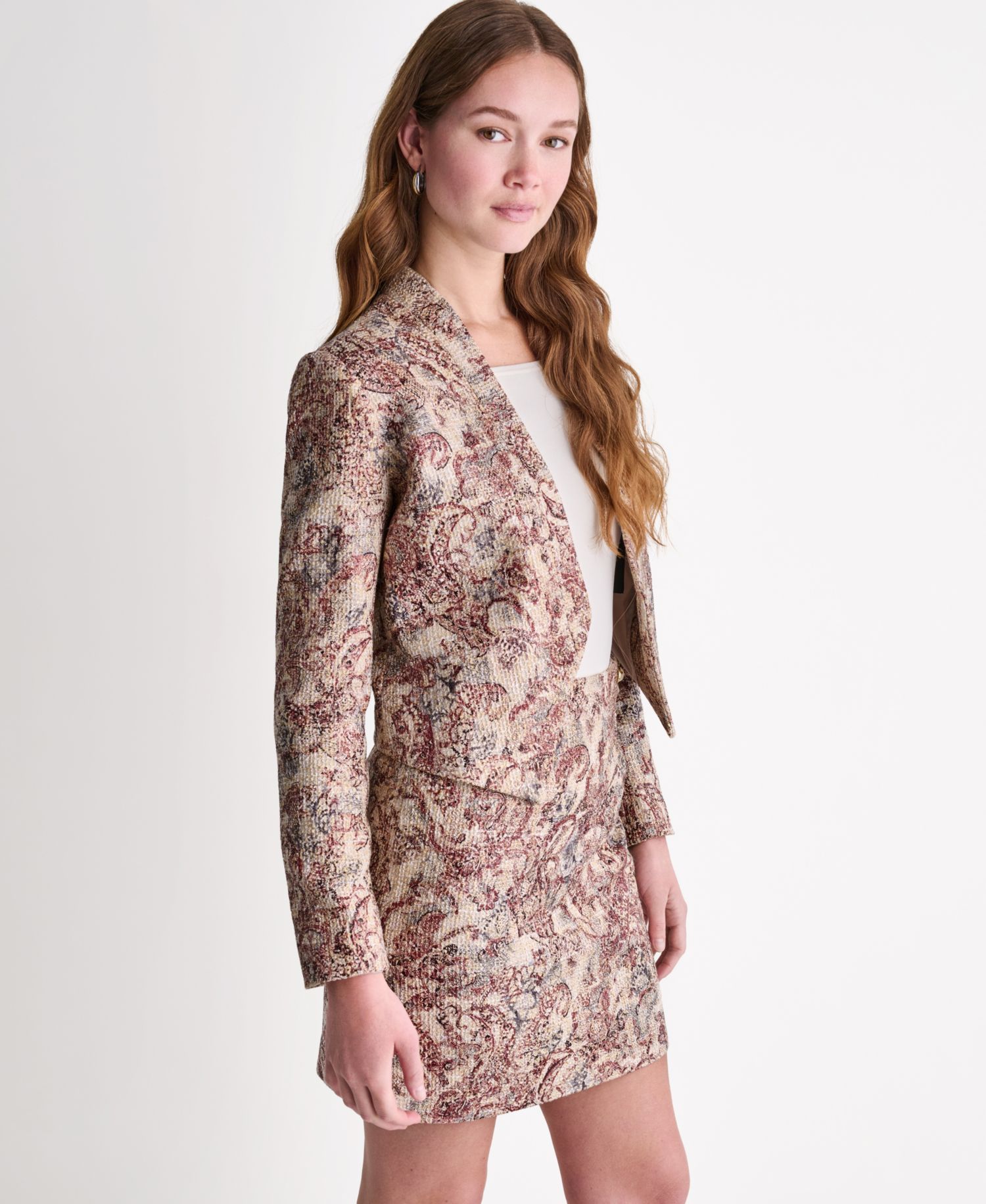 Women's Draped Collar Open-Front Blazer