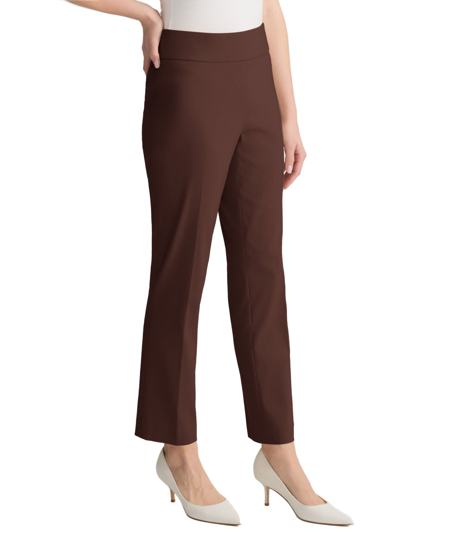 Женские брюки Jones New York Stretch Twill Pull-On Ankle Pant, цвет: Fudge — фото 2