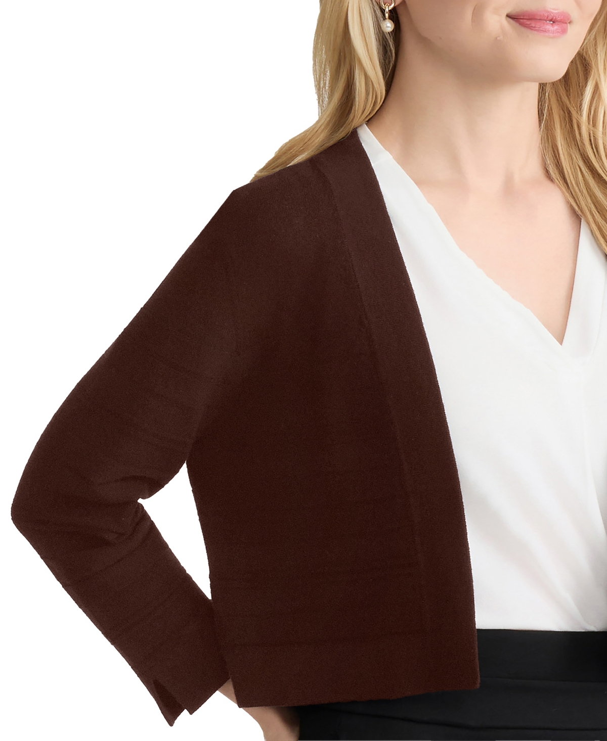 Jones New York Women's Cotton-Blend Cropped Shrug