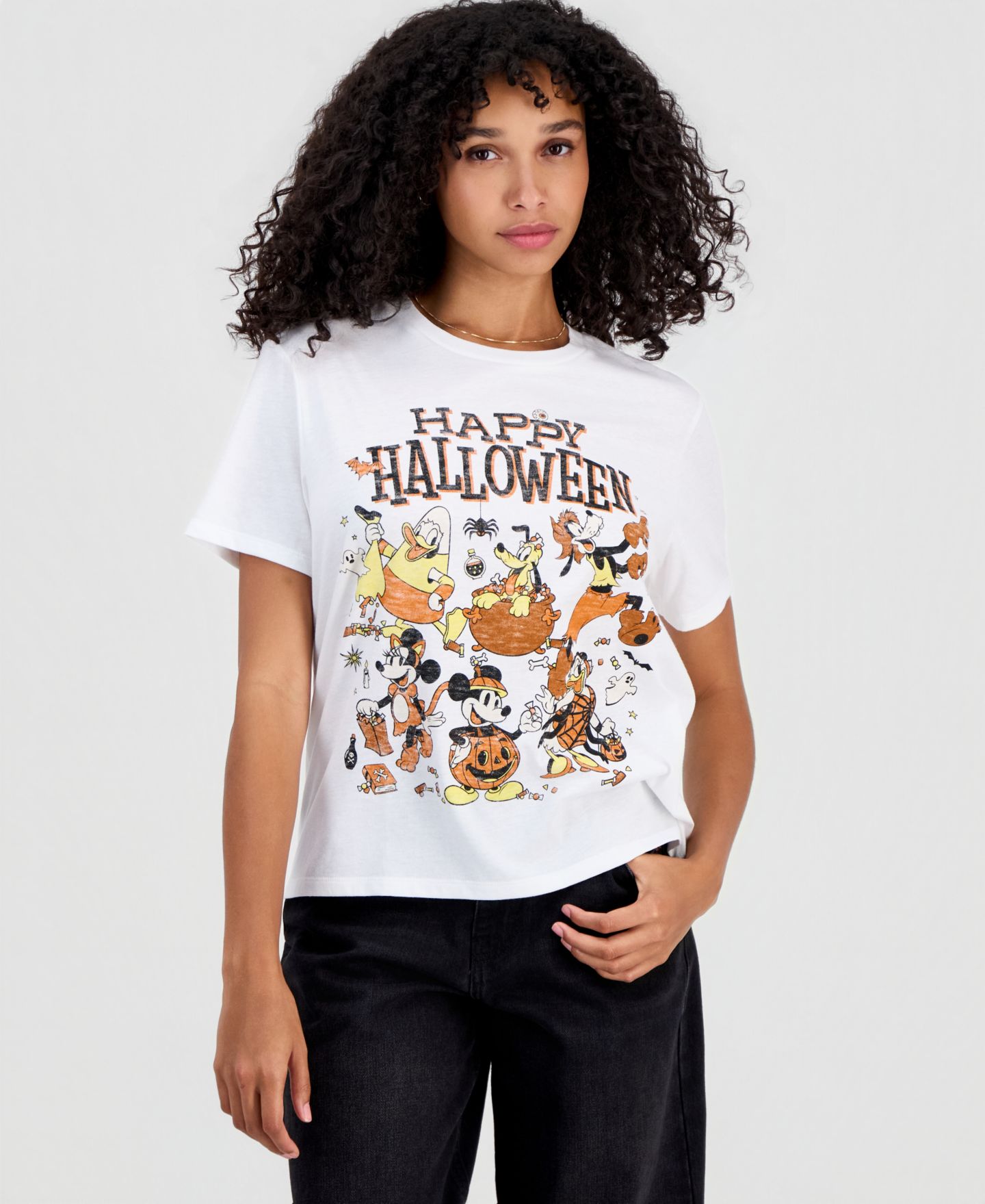 Женская футболка Disney Juniors' Halloween Crewneck, цвет: Белый — фото 1