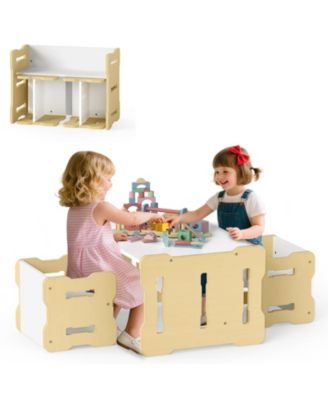 Kids 3 Piece Table and Stool Set Toddler Activity Furniture