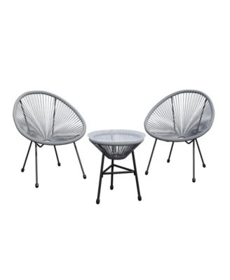 Acapulco Patio Bistro Set with  Chairs & Glass Table