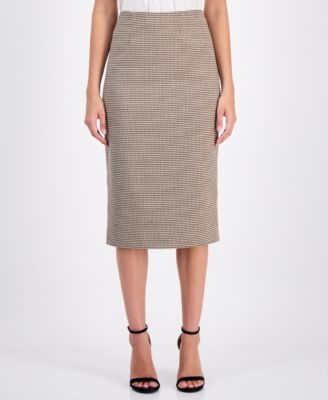 Women's Houndstooth Pencil Skirt