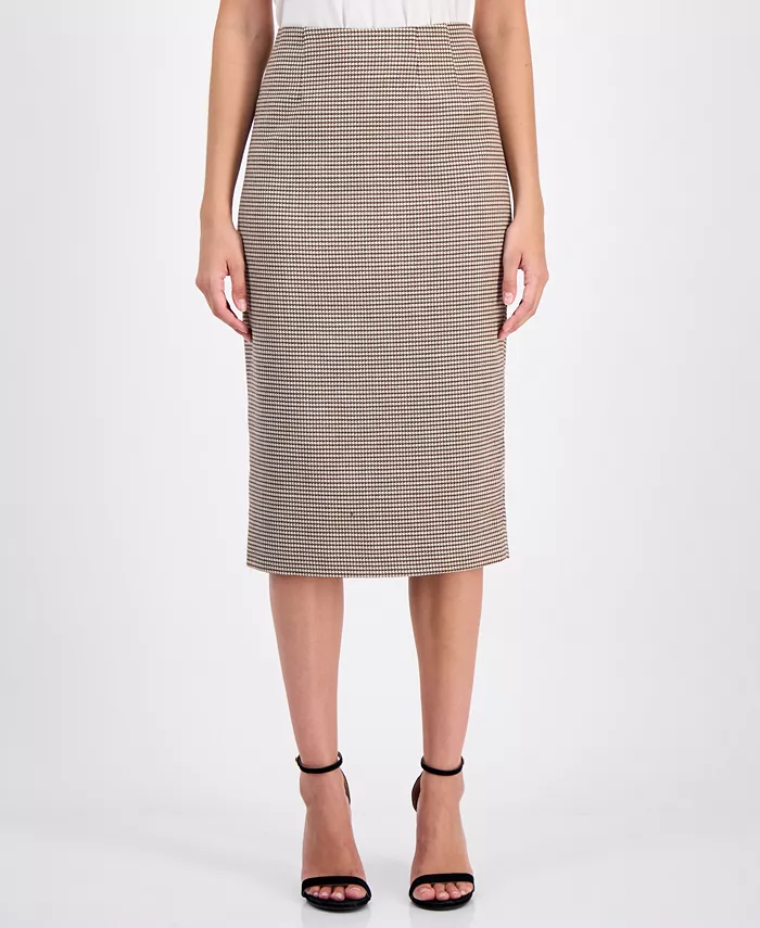 Women's Houndstooth Pencil Skirt