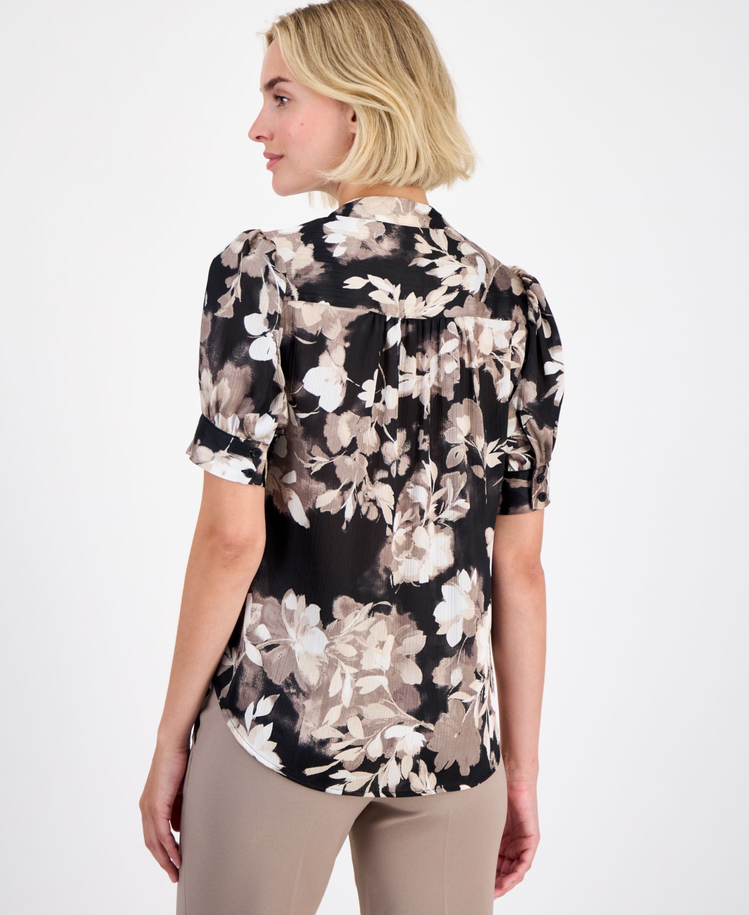 Women's Puffed-Sleeve Top