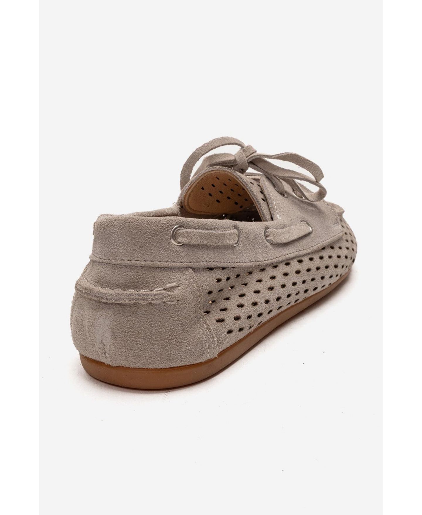 Женские туфли Forever & Always Shoes Stevo Leather Lace Up Loafer, цвет: Бежевый замшевый — фото 6