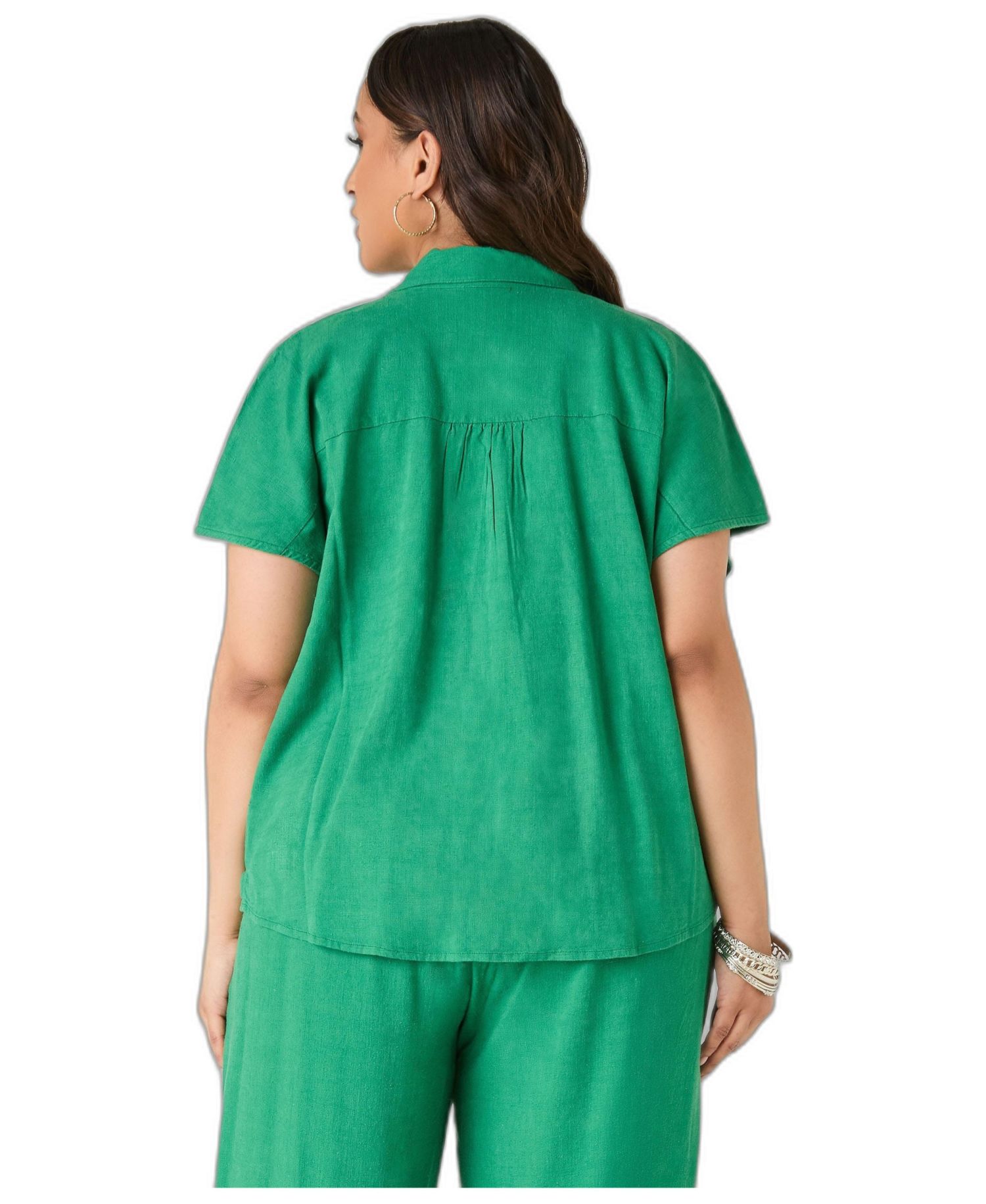 Women's Plus Size Linen Blend Shirt