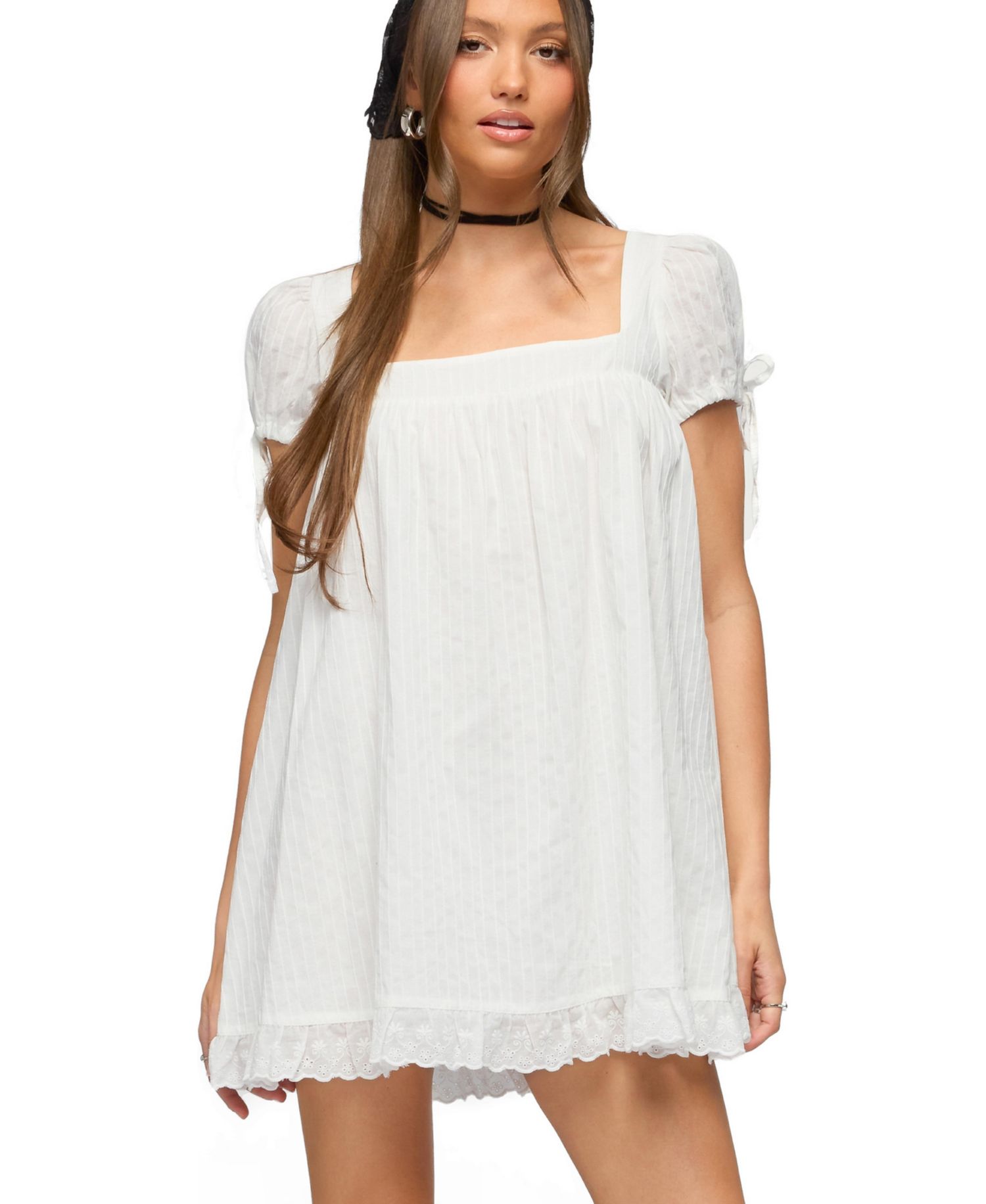 Women's Sepid Striped Cotton Mini Dress