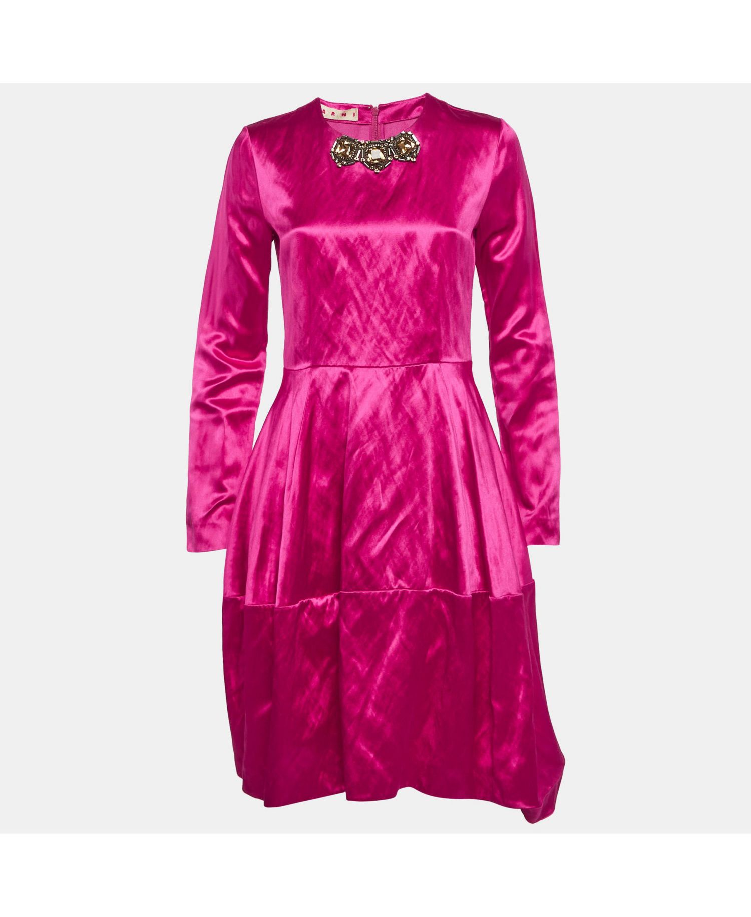 Women's Satin Flared Mini Dress