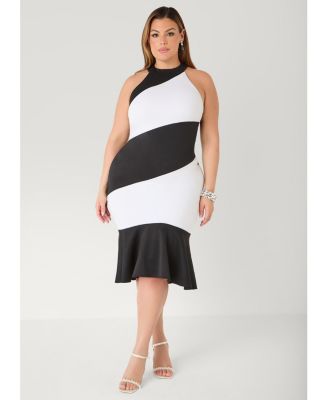 square neck dress blue Margot Dress