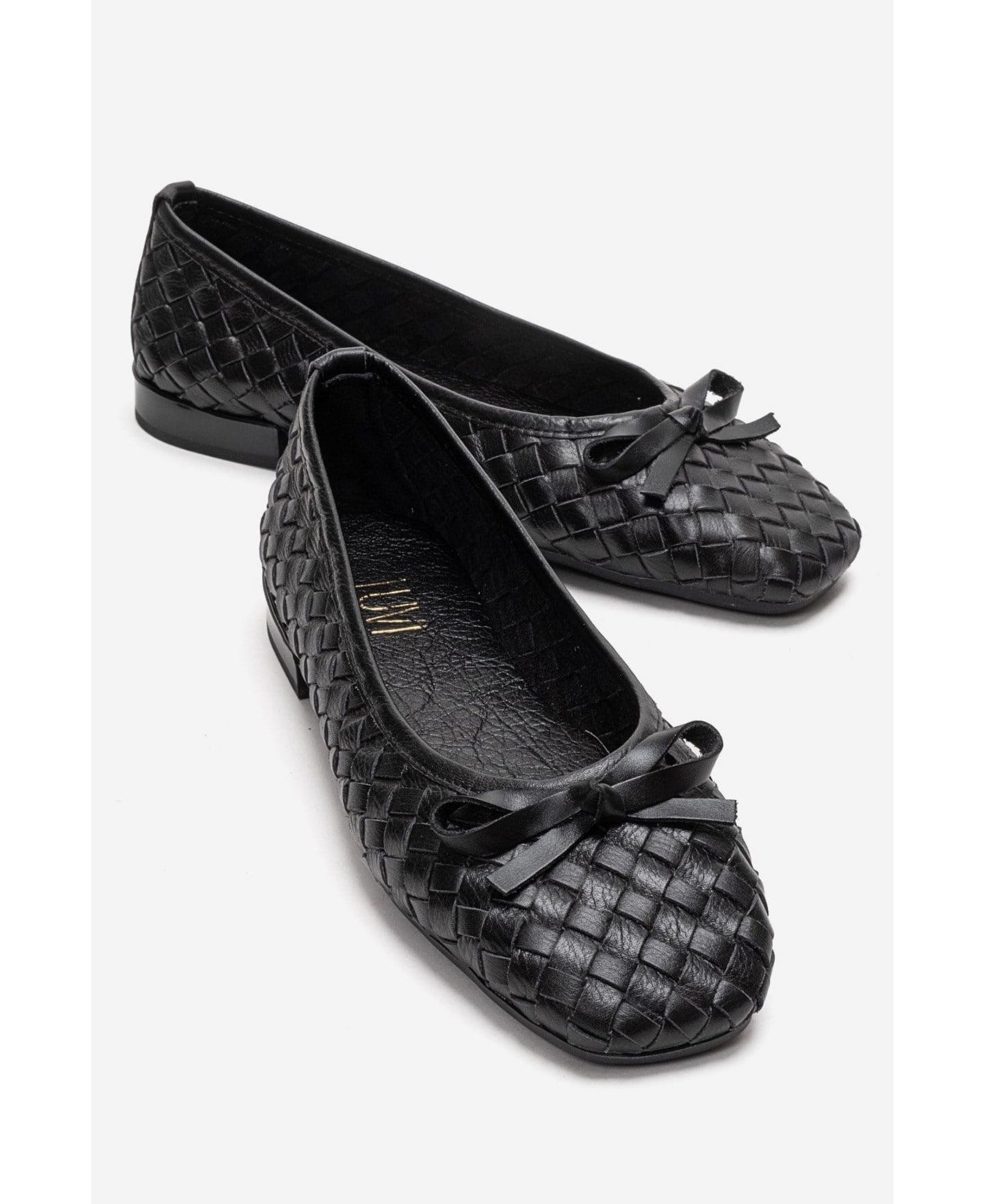 Женские балетки Forever & Always Shoes Garen Leather Ballet, цвет: Чёрный — фото 4